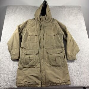 Vintage L.L Bean Freeport Maine Flannel Lined Field Parka Jacket Baxter Hooded M